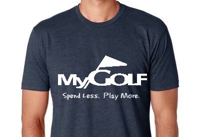 MyGolf Tee-shirt.  Spend Less. Play More. - Men's