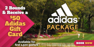 adidas golf package with free rounds and gift card