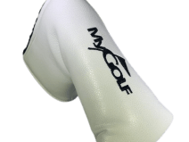 AM&E White Putter Headcover with MyGolf Logo