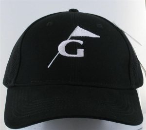 black golf hat