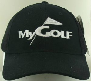 black golf hat