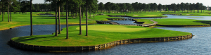 myrtle beach golf course hole surrounded by water